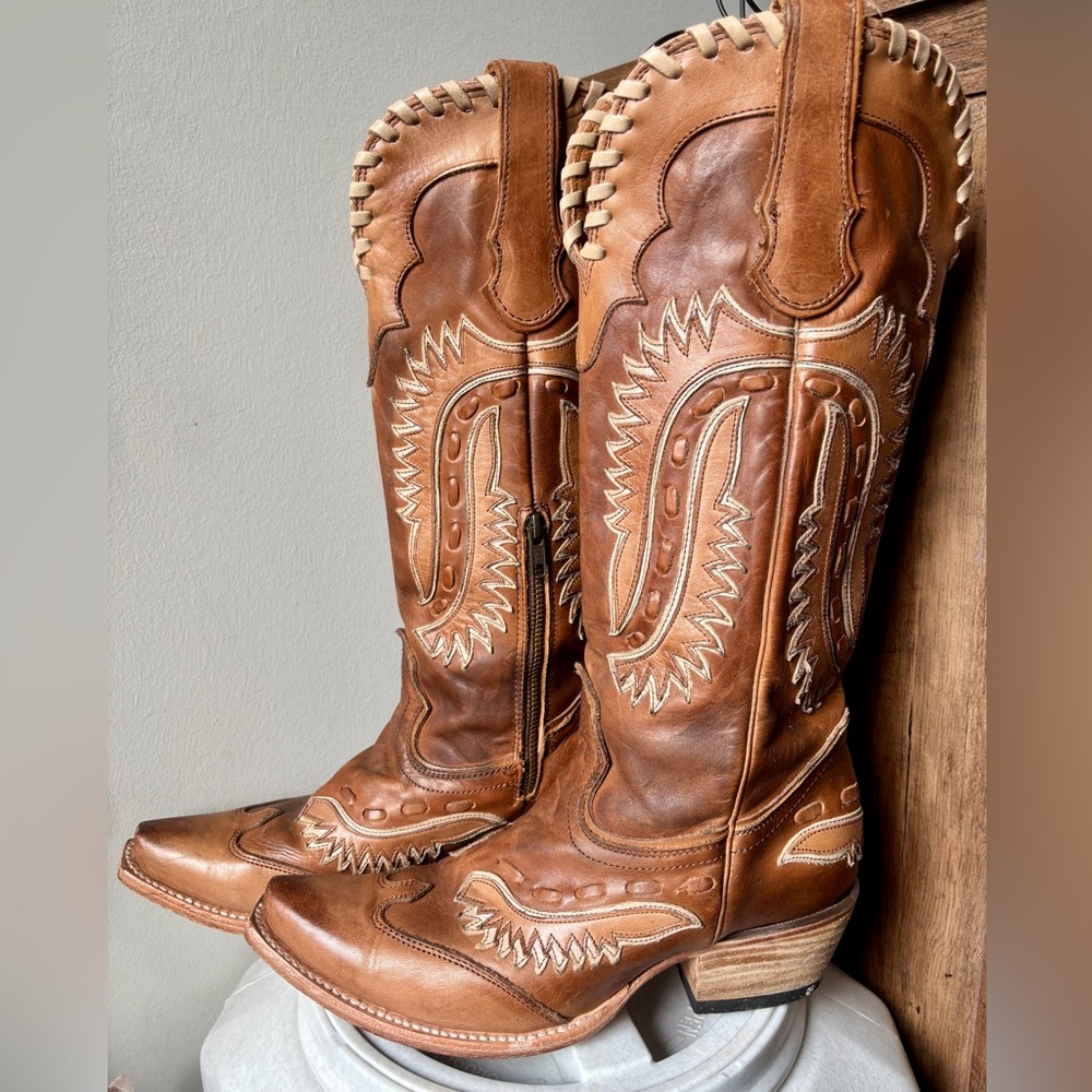 Freebird Wayne Brown Leather Western Cowboy Boots